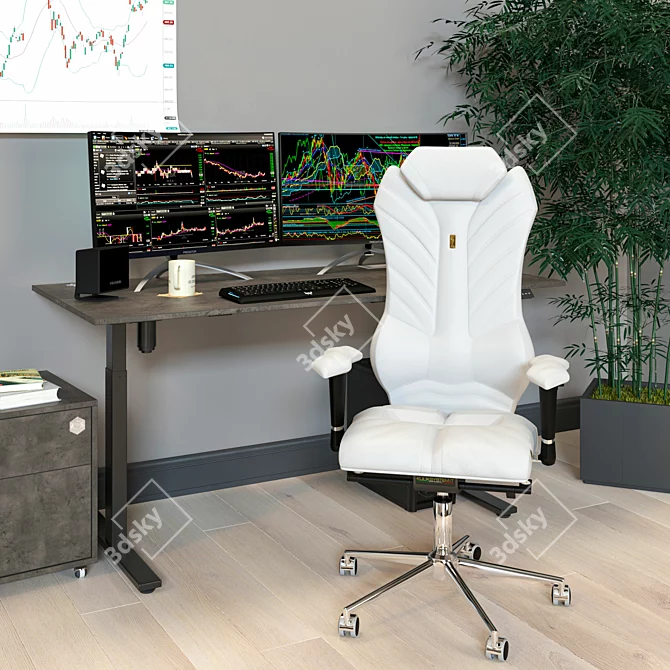 Monarch Ergonomic Chair: Elegant Comfort and Support 3D model image 5