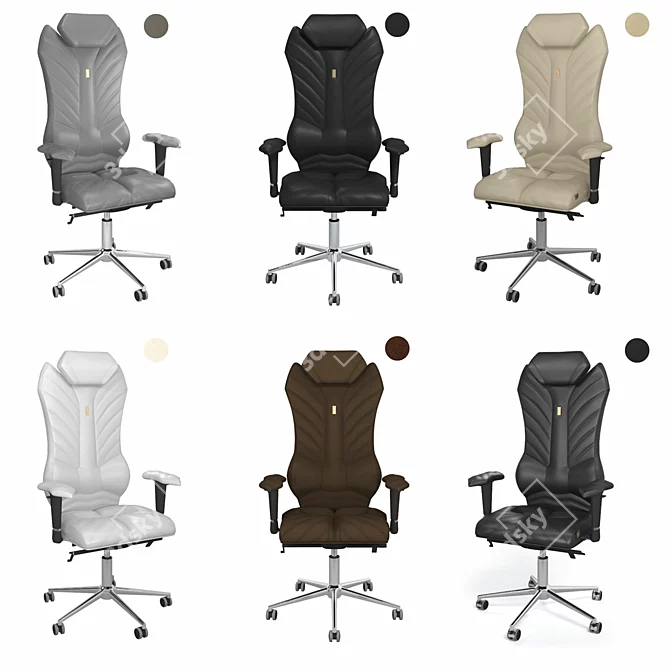 Monarch Ergonomic Chair: Elegant Comfort and Support 3D model image 6