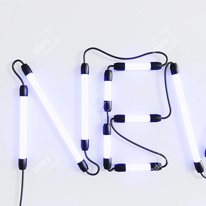 GlowTech Neon Sign Set 3D model image 10