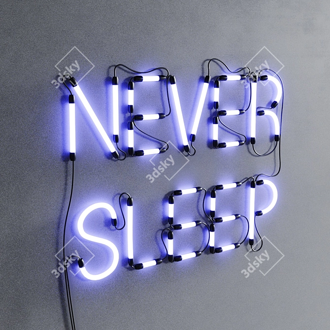 GlowTech Neon Sign Set 3D model image 13