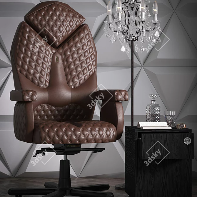 Luxury Diamond Ergonomic Chair 3D model image 5