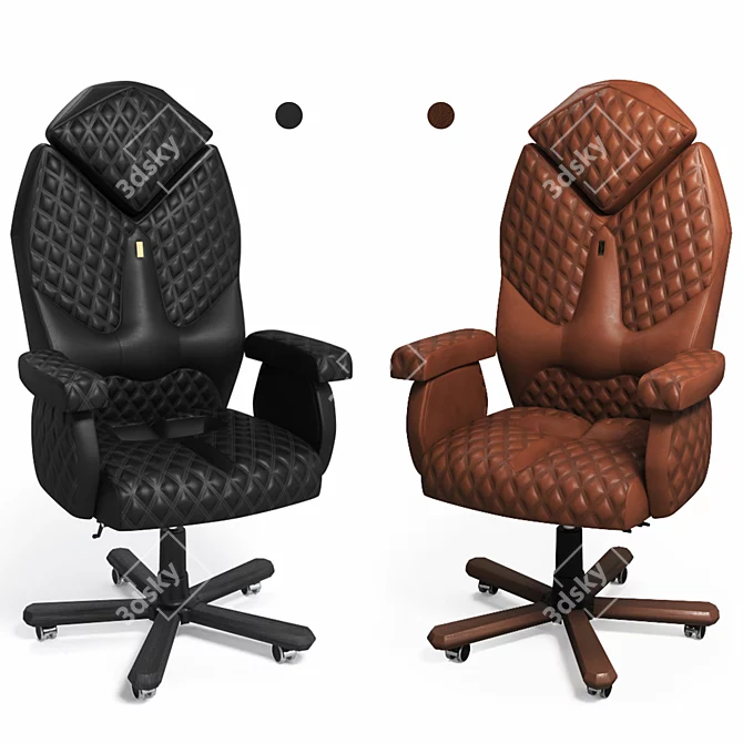 Luxury Diamond Ergonomic Chair 3D model image 6