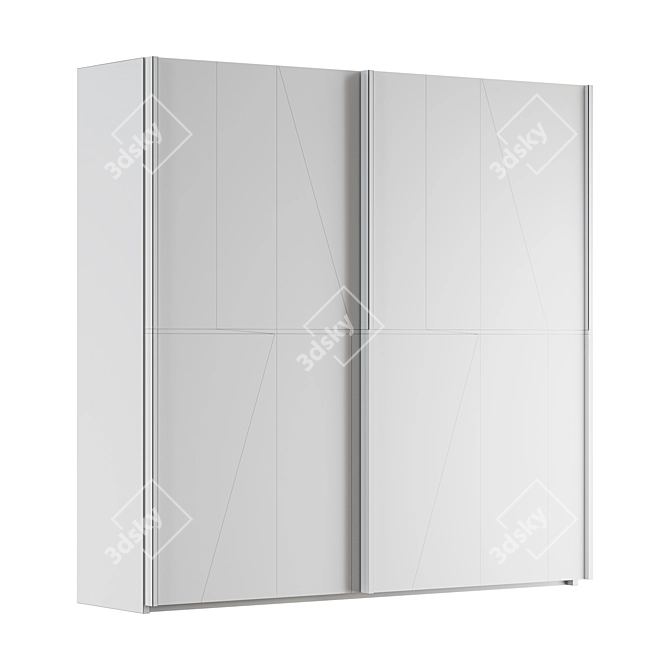 Sleek Slide Wardrobe: Modern Living in Style 3D model image 2