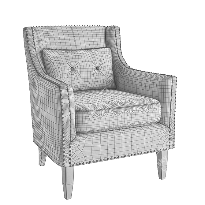 Baxton Studio Albany Lounge Sofa 3D model image 2