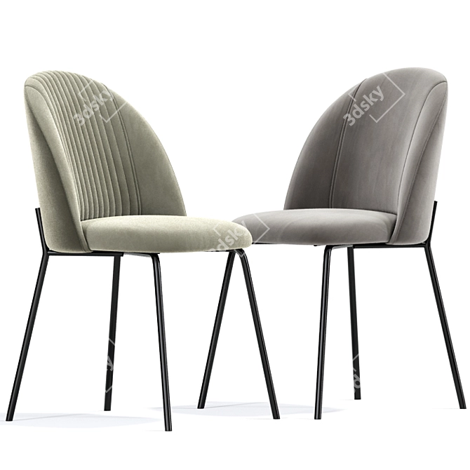 Cloyd Dining Chair: Stylish and Comfortable 3D model image 2