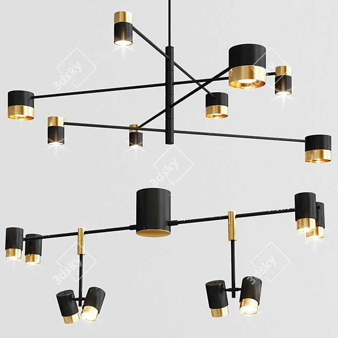 Sleek and Modern SIF Pendant Lamps 3D model image 2