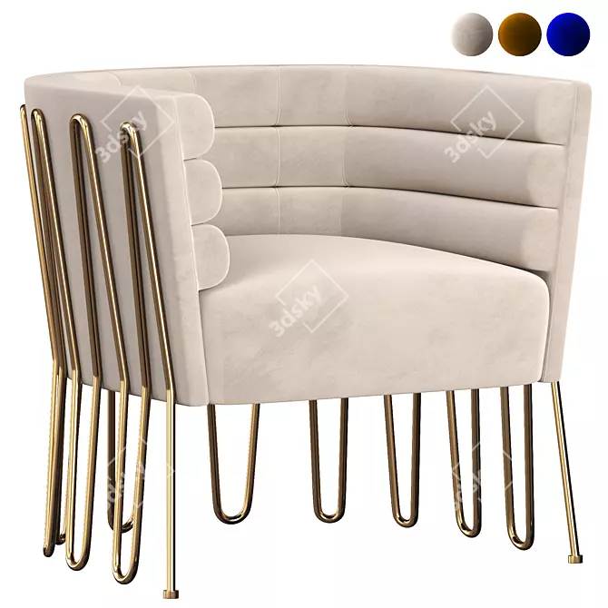 Jonathan Adler Maxime Club Chair: Elegant and Stylish Seating 3D model image 1