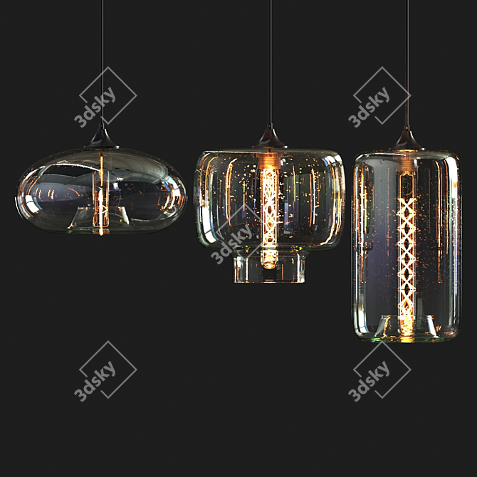 Owltree Pendant Lamp Set 3D model image 2
