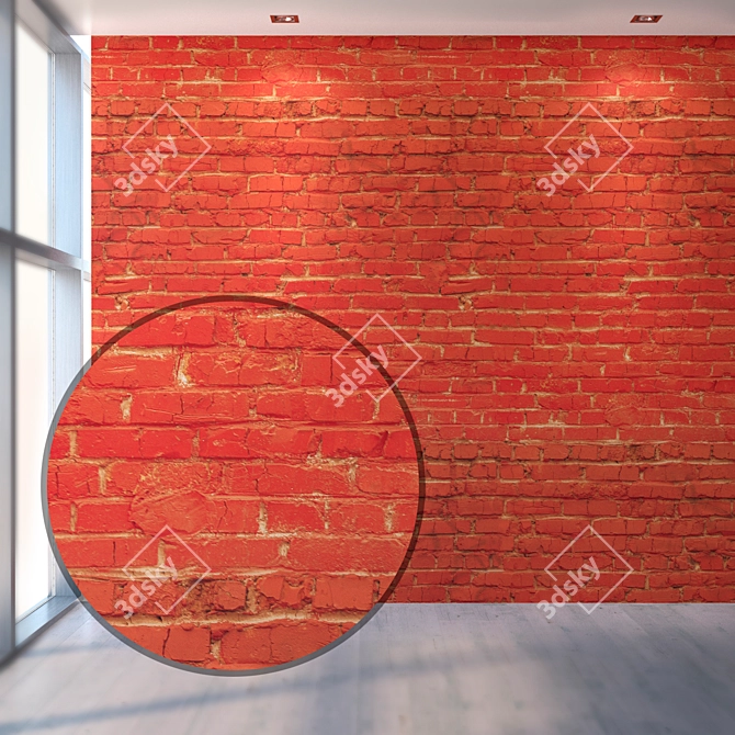 Title: Seamless Brick Texture Set 3D model image 1