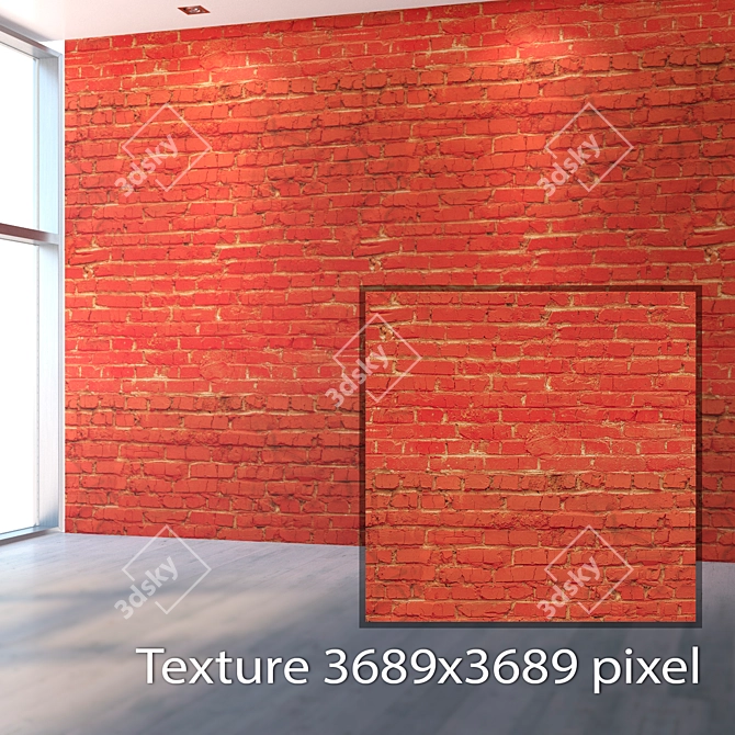 Title: Seamless Brick Texture Set 3D model image 2