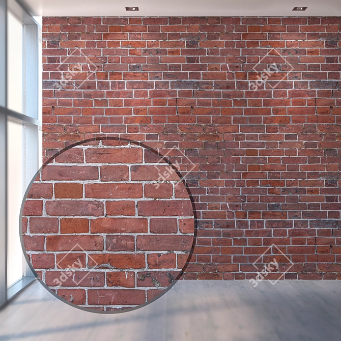 Title: Seamless Historic Brick Texture Kit 3D model image 1