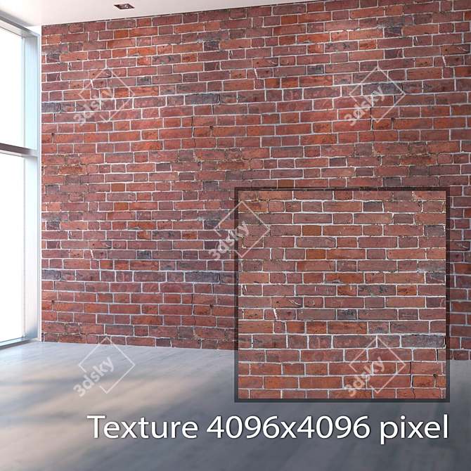 Title: Seamless Historic Brick Texture Kit 3D model image 2