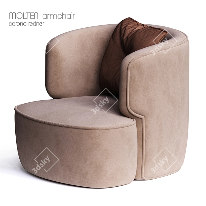 Luxury Comfort: MOLTENI Armchair 3D model image 1