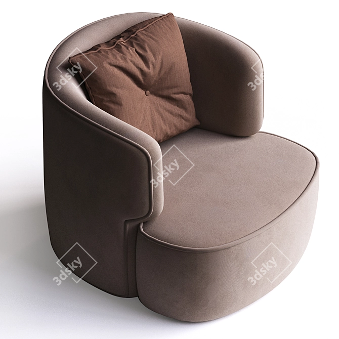 Luxury Comfort: MOLTENI Armchair 3D model image 3