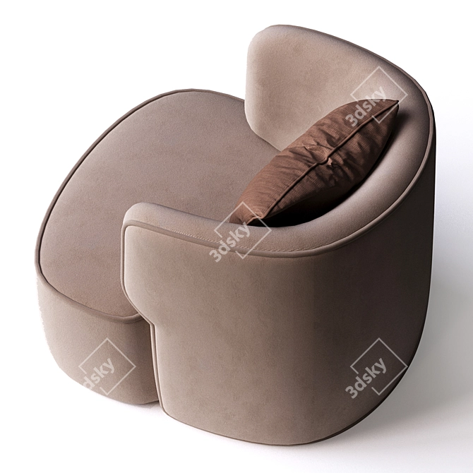 Luxury Comfort: MOLTENI Armchair 3D model image 4