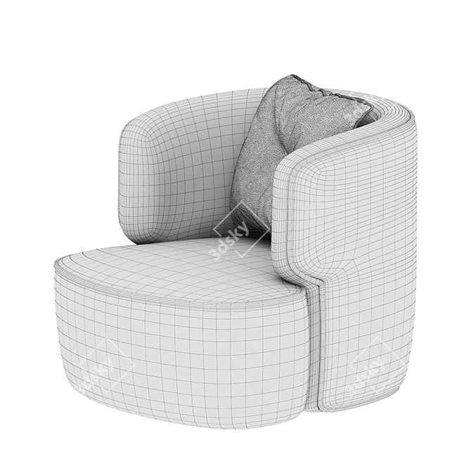 Luxury Comfort: MOLTENI Armchair 3D model image 5