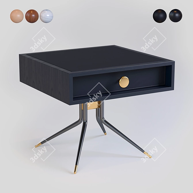 Swing Bedside Table: Elegant and Functional 3D model image 1