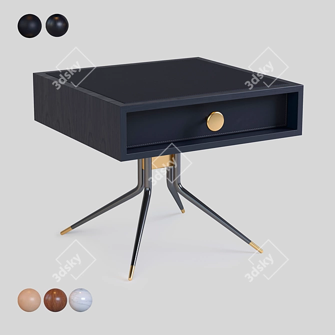 Swing Bedside Table: Elegant and Functional 3D model image 6