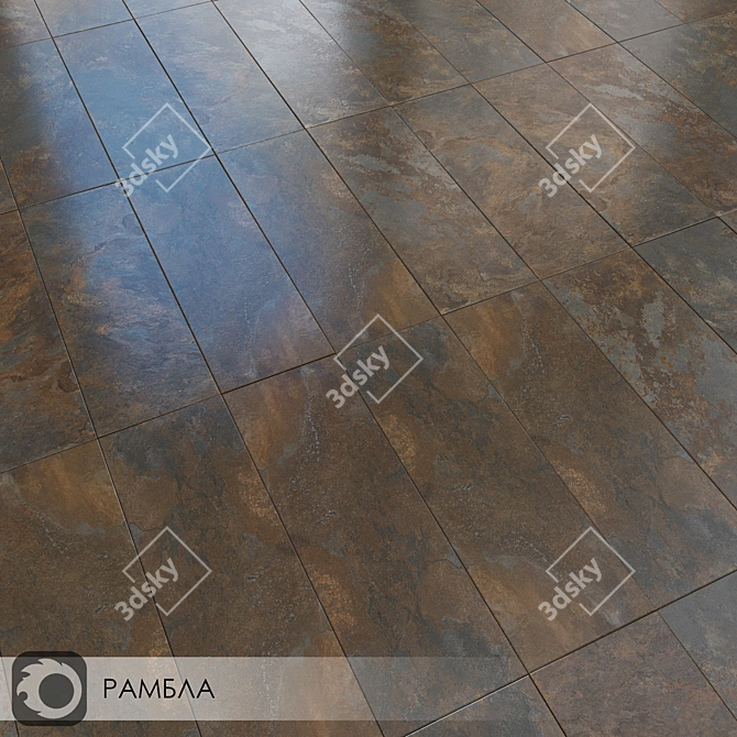 Marazzi Rambla Ceramic Tiles - Elegant and Versatile 3D model image 1