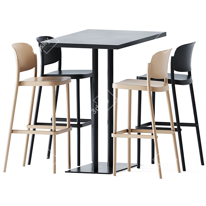 Elevated dining experience: High Table MT 499A T 3D model image 1