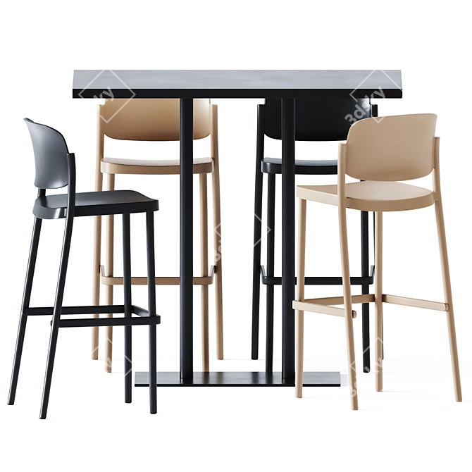 Elevated dining experience: High Table MT 499A T 3D model image 2