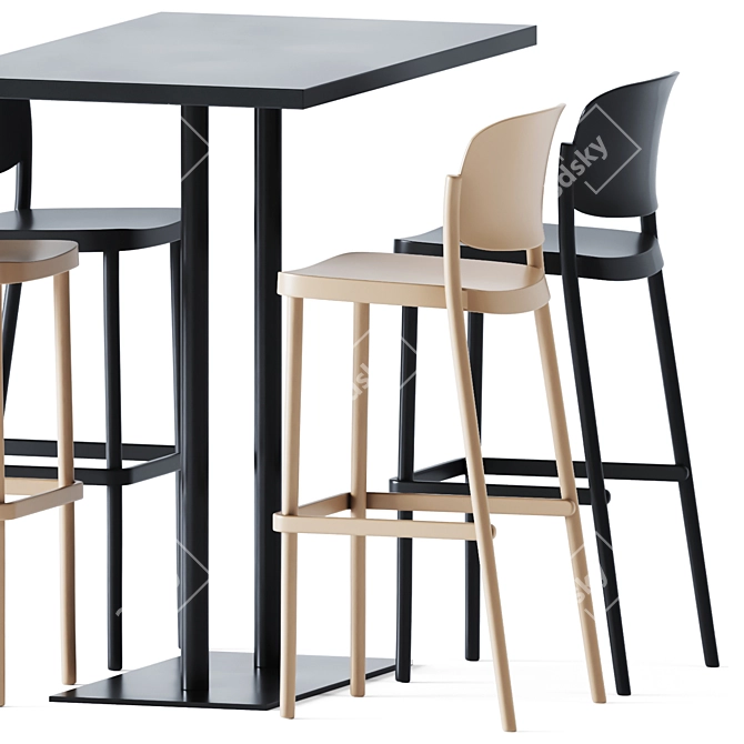 Elevated dining experience: High Table MT 499A T 3D model image 5