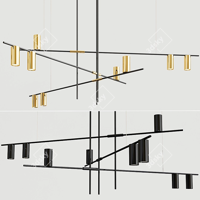 Modern Elegance: TossB LED Chandelier 3D model image 1