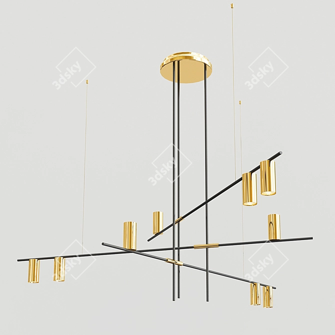 Modern Elegance: TossB LED Chandelier 3D model image 3