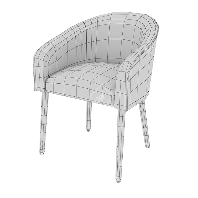 Angelica Upholstered Chair: Sleek and Stylish 3D model image 7