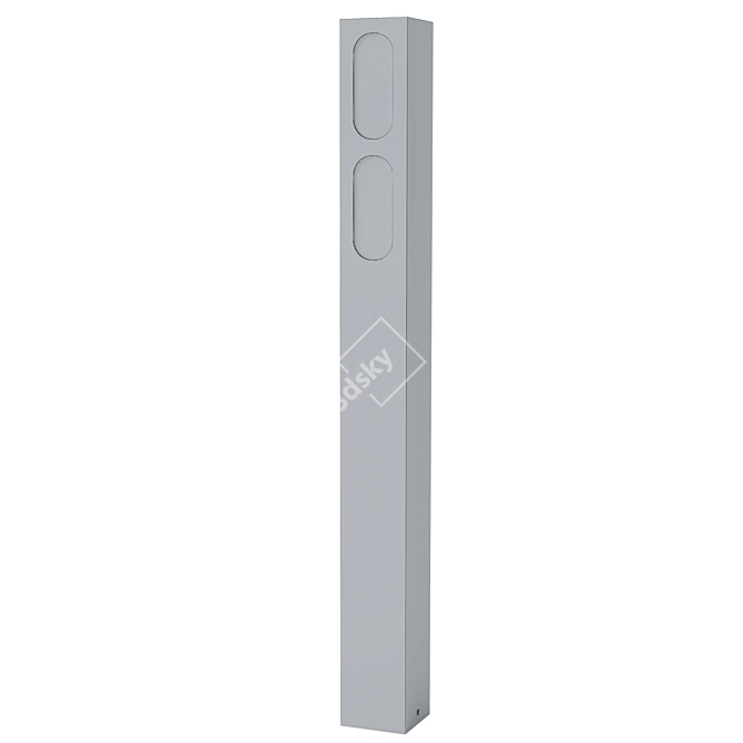 Modern Aluminum LED Street Lighting Support 3D model image 2