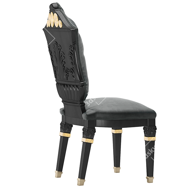 Mosaic Elegance Blonde Dining Chair 3D model image 10