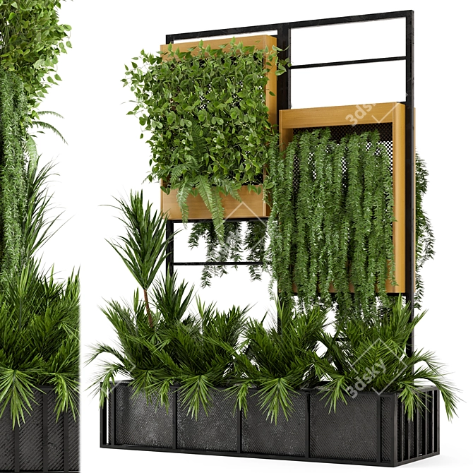 Outdoor Garden Set 113: Stunning Bush and Tree Ensemble 3D model image 1