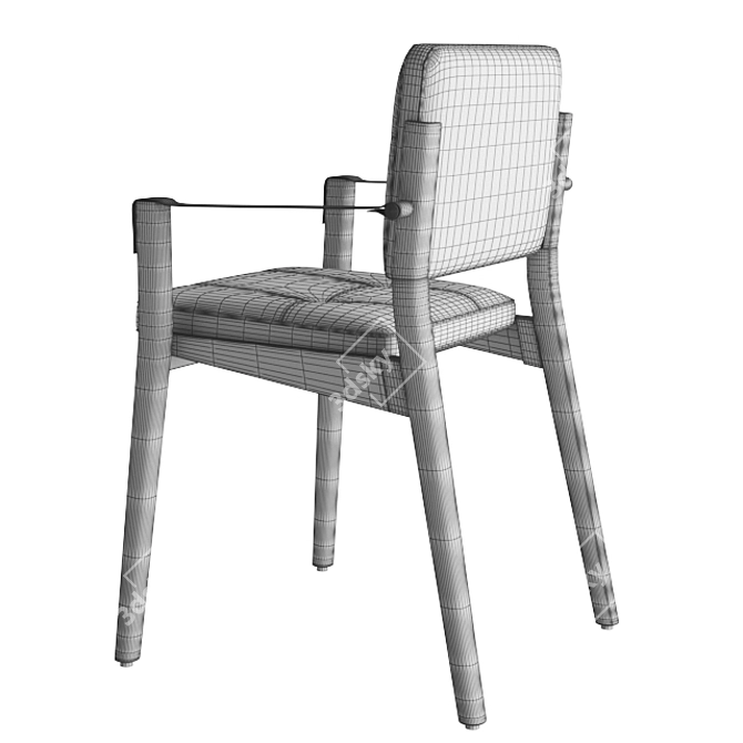 Elegant Christoval Armchair: Rendered in V-Ray and Corona 3D model image 5