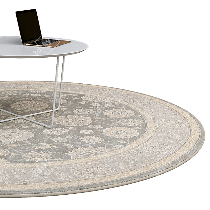 Elegant Round Rugs | Vintage Collection 3D model image 2