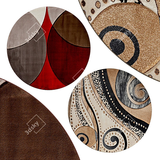 Modern Circle Rugs | No. 195 3D model image 1