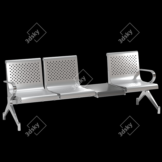 Traveler's Rest: Airport & Railway Chairs 3D model image 3