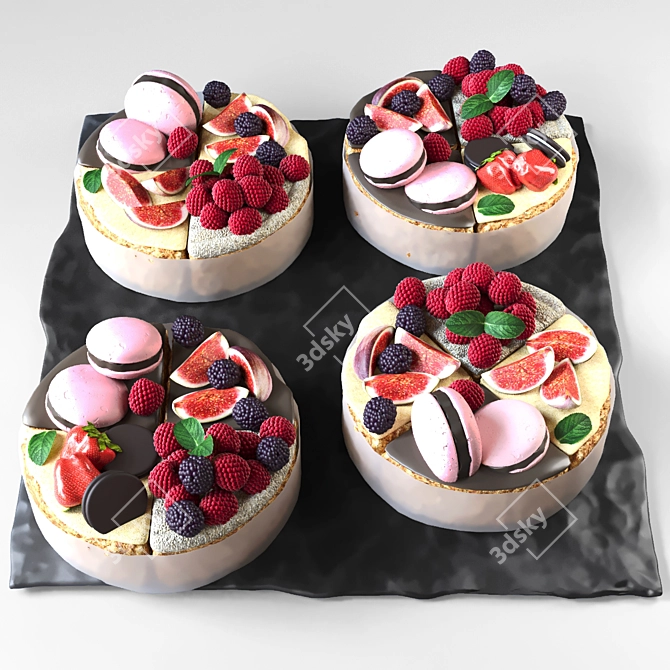 Delicious Dessert Delights 3D model image 1