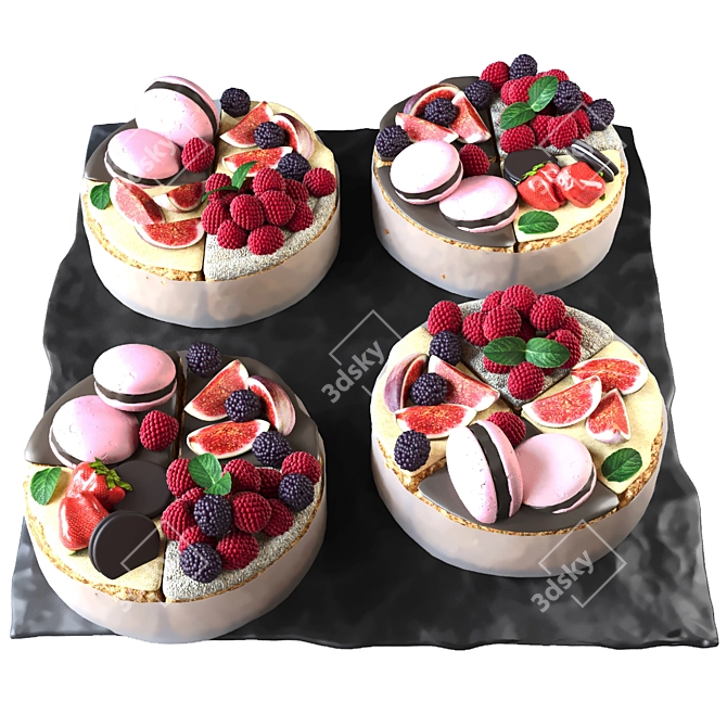 Delicious Dessert Delights 3D model image 3