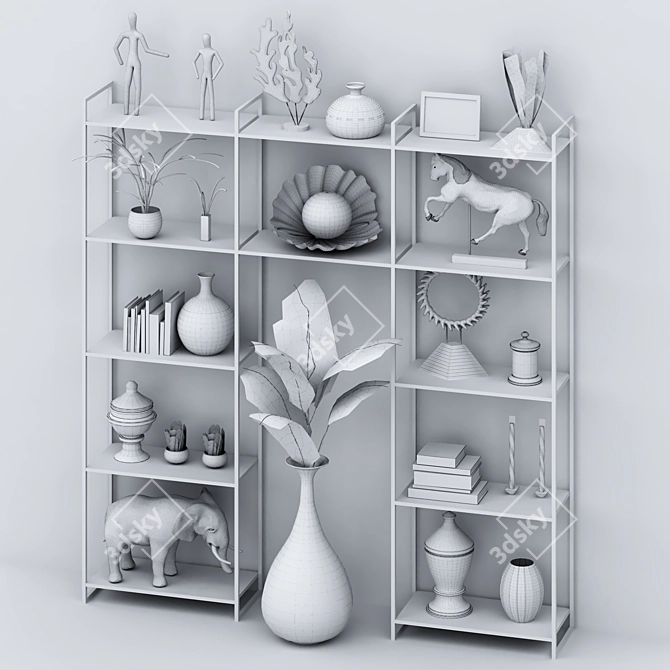 Realistic 3D Decorative Set 3D model image 4