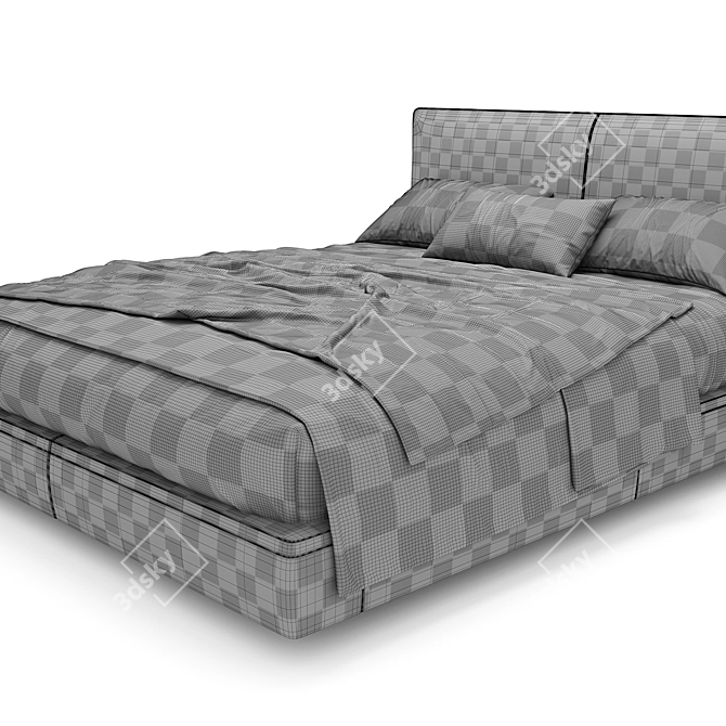 Luxury Richard B&B Italia Bed 3D model image 3