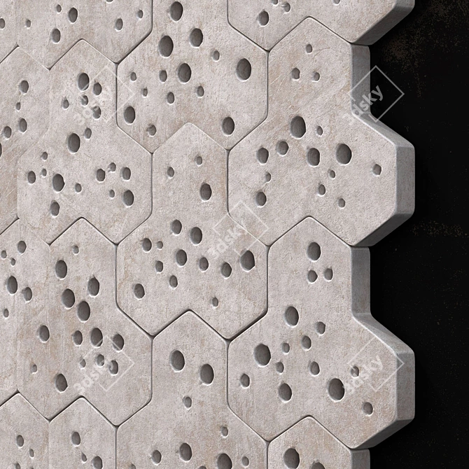 Polygon Stone Decor - Unique Stone Hole Decoration 3D model image 4