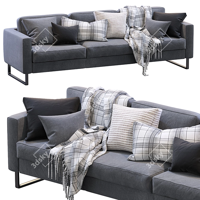 Elegant Prastoria Sofa 3D model image 4