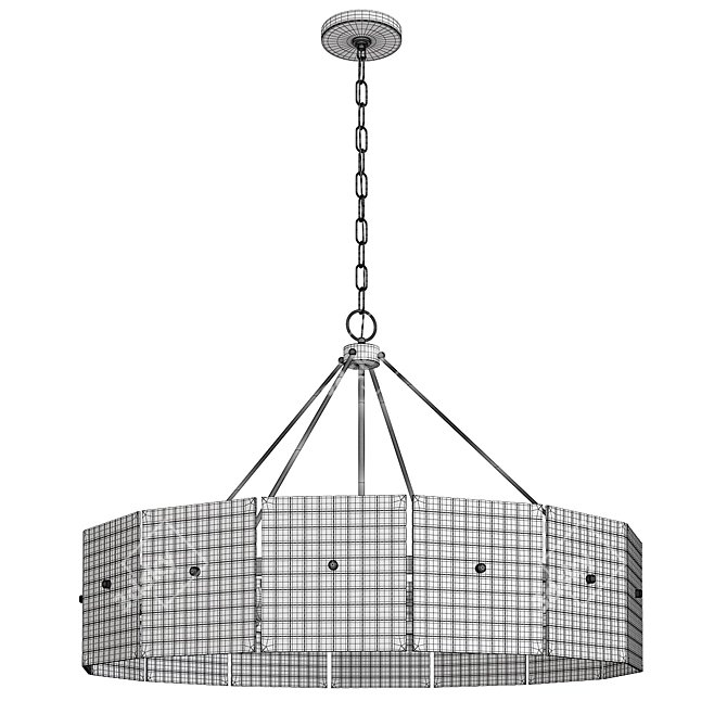 Elegant Capital Lighting Drew Chandelier 3D model image 3