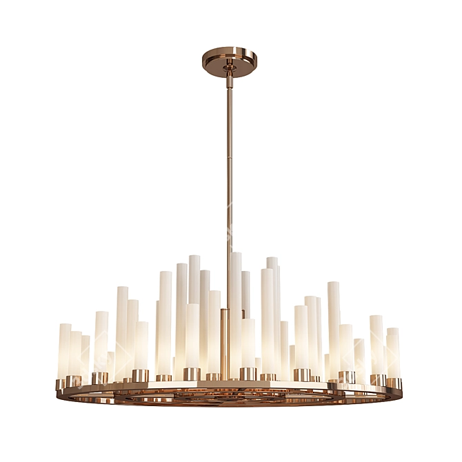 Trinity LED Chandelier - Timeless Elegance 3D model image 1