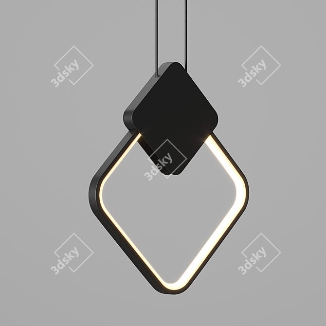 Elegant Curly Chandelier: Modern Lighting 3D model image 7