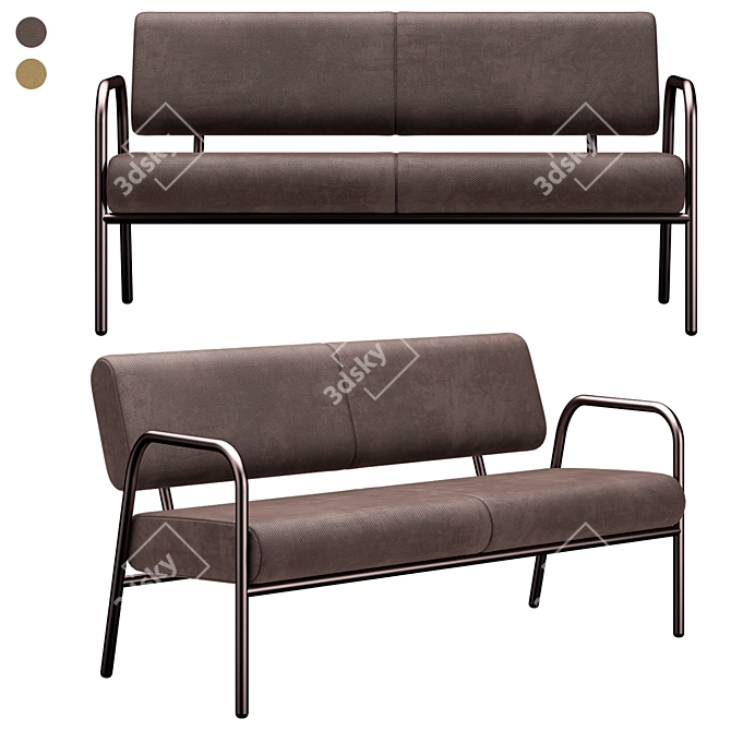 Sleek and Stylish Cosmo Sofa 3D model image 1