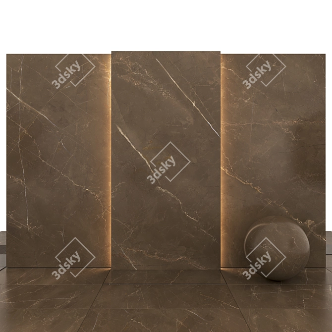 Pulpis Brown Marble: Versatile Tiles & Slabs 3D model image 2