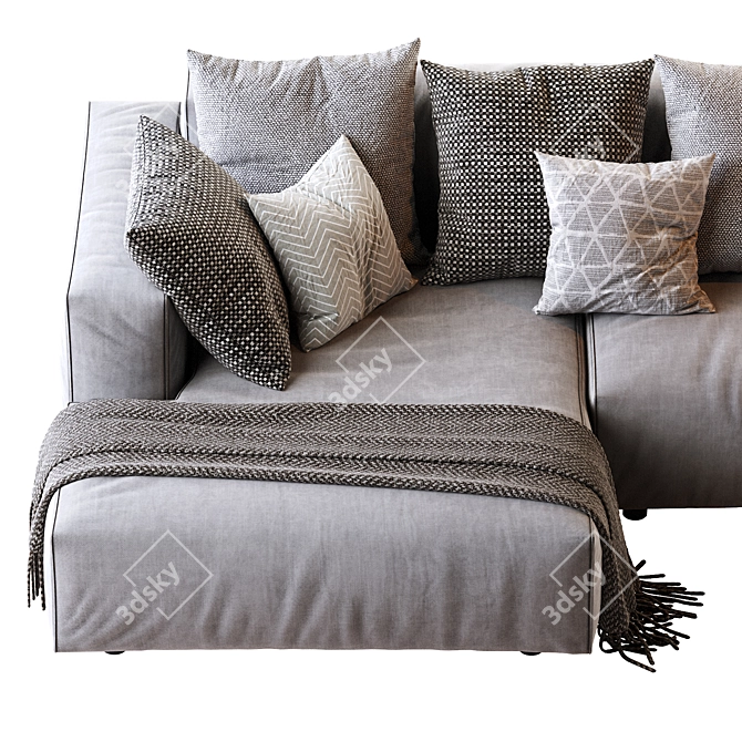 Hills Modern Sofa: Elegant and Stylish 3D model image 4
