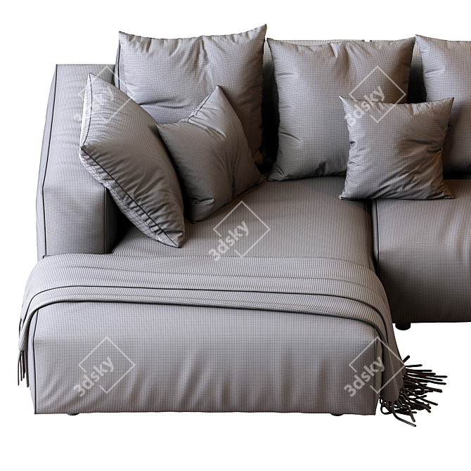 Hills Modern Sofa: Elegant and Stylish 3D model image 6