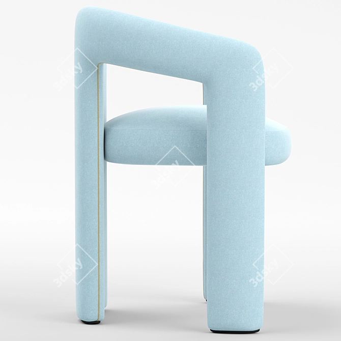 Cassina Dudet Chair & Edison Table: Sleek Design & Elegant Pairing 3D model image 4